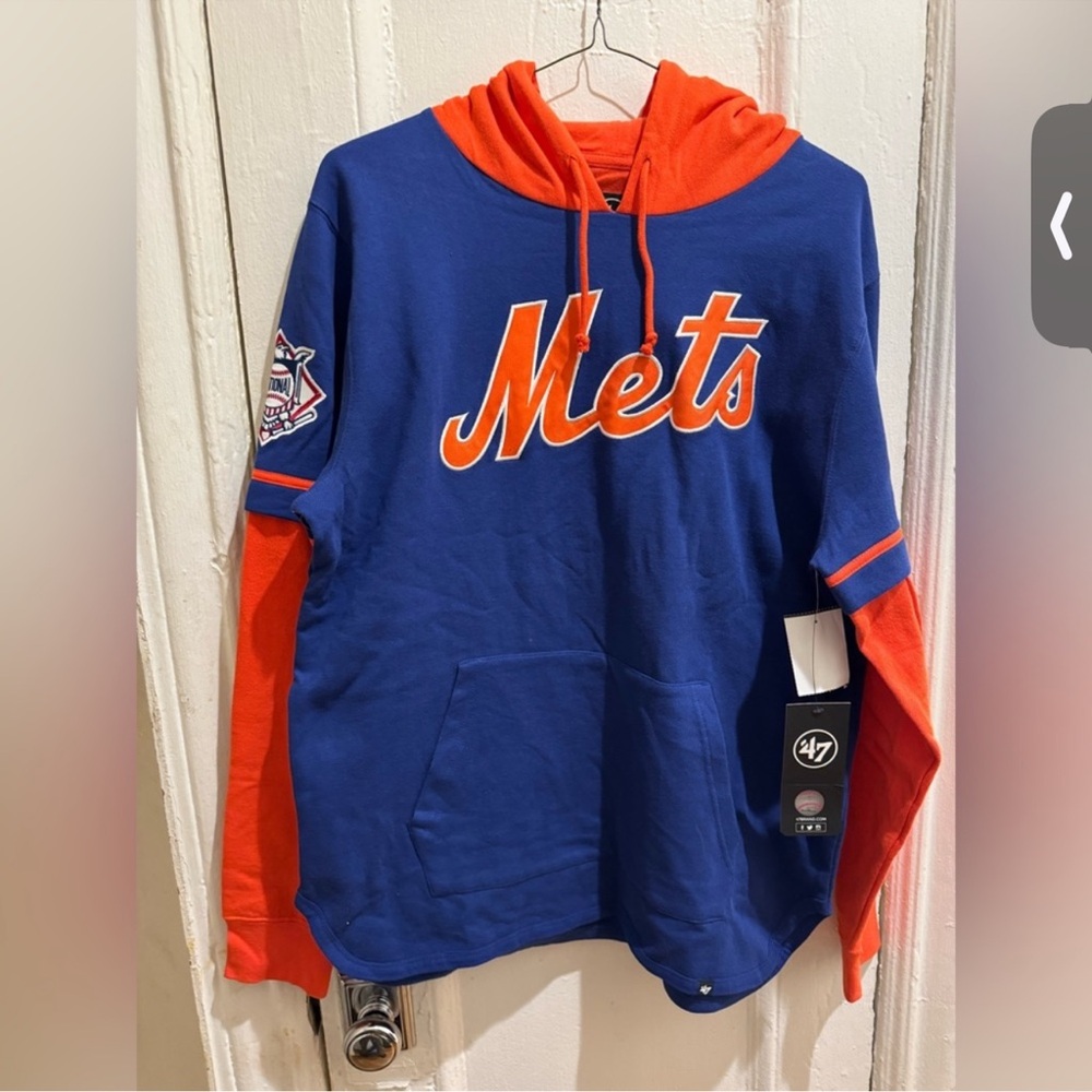 Blue and Orange Mets Hoodie